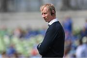 14 May 2022; Leinster head coach Leo Cullen before the Heineken Champions Cup Semi-Final match between Leinster and Toulouse at Aviva Stadium in Dublin. Photo by Ramsey Cardy/Sportsfile