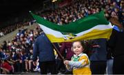16 May 2022; A young Offaly supporter during the Electric Ireland Leinster GAA Minor Hurling Championship Final match between Laois and Offaly at MW Hire O'Moore Park in Portlaoise, Laois. Photo by Harry Murphy/Sportsfile