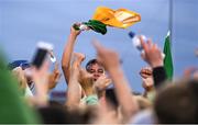 16 May 2022; Conor Doyle of Offaly celebrates after his side's victory in the Electric Ireland Leinster GAA Minor Hurling Championship Final match between Laois and Offaly at MW Hire O'Moore Park in Portlaoise, Laois. Photo by Harry Murphy/Sportsfile