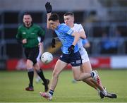 18 May 2022; Luke O'Boyle of Dublin in action against Cian O'Reilly of Kildare during the Electric Ireland Leinster GAA Minor Football Championship Final match between Dublin and Kildare at MW Hire O'Moore Park in Portlaoise, Laois. Photo by Stephen McCarthy/Sportsfile