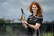 19 May 2022; PwC GPA Player of the Month for March in ladies football, Louise Ní Mhuircheartaigh of Kerry with her award today at PwC's Cork offices. Photo by Seb Daly/Sportsfile