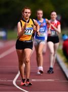 19 May 2022; Saoirse Mahon of Davitt College Castlebar, Mayo, competing in the Intermediate Girls Walk event at the Irish Life Health Connacht Schools Track and Field Championships at TUS Athlone in Westmeath. Photo by Ben McShane/Sportsfile