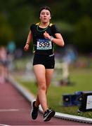 19 May 2022; Karen Mulvaney-Kelly of St Clares Manorhamilton, Leitrim competing in the Minor Girls Walk event at the Irish Life Health Connacht Schools Track and Field Championships at TUS Athlone in Westmeath. Photo by Ben McShane/Sportsfile