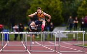 19 May 2022; Oisin Phelan of HRC Mountbellew, Galway, competing in the Intermediate Boys 400m hurdles event at the Irish Life Health Connacht Schools Track and Field Championships at TUS Athlone in Westmeath. Photo by Ben McShane/Sportsfile