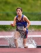 19 May 2022; Eabha Brennan of Colaiste Bhaile Chlair, Galway, competing in the Senior Girls Steeplechase event at the Irish Life Health Connacht Schools Track and Field Championships at TUS Athlone in Westmeath. Photo by Ben McShane/Sportsfile