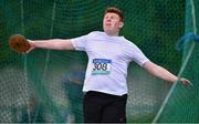 19 May 2022; Dean Williams of Lough Allen College, Leitrim, competing in the Intermediate Boys Discus event at the Irish Life Health Connacht Schools Track and Field Championships at TUS Athlone in Westmeath. Photo by Ben McShane/Sportsfile