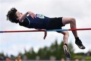 19 May 2022; Sean McCabe of Summerhill College Sligo competing in the Intermediate Boys High Jump event at the Irish Life Health Connacht Schools Track and Field Championships at TUS Athlone in Westmeath. Photo by Ben McShane/Sportsfile