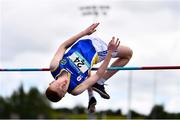 19 May 2022; David Marrey of Ballinrobe CS, Mayo, competing in the Intermediate Boys High Jump event at the Irish Life Health Connacht Schools Track and Field Championships at TUS Athlone in Westmeath. Photo by Ben McShane/Sportsfile