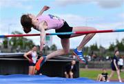 19 May 2022; Eva Kelleher of Galway ETS competing in the Intermediate Girls High Jump event at the Irish Life Health Connacht Schools Track and Field Championships at TUS Athlone in Westmeath. Photo by Ben McShane/Sportsfile