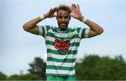 19 May 2022; Barry Cotter of Shamrock Rovers celebrates after scoring his side's first goal during the SSE Airtricity League Premier Division match between UCD and Shamrock Rovers at UCD Bowl in Belfield, Dublin. Photo by George Tewkesbury/Sportsfile