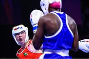 19 May 2022; Lisa O'Rourke of Ireland, left, in action against Alcinda Panguane of Mozambique in their Light Middleweight 70kg final bout during the IBA Women's World Boxing Championships 2022 at the Basaksehir Sports Complex in Istanbul, Turkey. Photo by IBA via Sportsfile