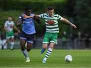 19 May 2022; Aaron Greene of Shamrock Rovers in action against Eric Yoro of UCD during the SSE Airtricity League Premier Division match between UCD and Shamrock Rovers at UCD Bowl in Belfield, Dublin. Photo by George Tewkesbury/Sportsfile