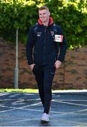 20 May 2022; Nathan Doak of Ulster arrives before the United Rugby Championship match between Ulster and Cell C Sharks at Kingspan Stadium in Belfast. Photo by Brendan Moran/Sportsfile
