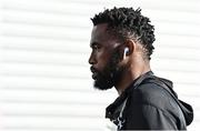 20 May 2022; Siya Kolisi of Cell C Sharks arrives before the United Rugby Championship match between Ulster and Cell C Sharks at Kingspan Stadium in Belfast. Photo by Brendan Moran/Sportsfile