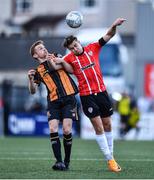 20 May 2022; Matty Smith of Derry City in action against Paul Doyle of Dundalk during the SSE Airtricity League Premier Division match between Derry City and Dundalk at The Ryan McBride Brandywell Stadium in Derry. Photo by Ben McShane/Sportsfile