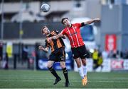 20 May 2022; Matty Smith of Derry City in action against Paul Doyle of Dundalk during the SSE Airtricity League Premier Division match between Derry City and Dundalk at The Ryan McBride Brandywell Stadium in Derry. Photo by Ben McShane/Sportsfile