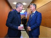 20 May 2022; Republic of Ireland manager Stephen Kenny and former Republic of Ireland international David O’Leary during the FAI Centenary Late Late Show Special at RTE Studios in Dublin. Photo by Stephen McCarthy/Sportsfile