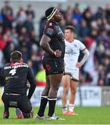 20 May 2022; Ntuthuko Mchunu of Cell C Sharks after the United Rugby Championship match between Ulster and Cell C Sharks at Kingspan Stadium in Belfast. Photo by Brendan Moran/Sportsfile
