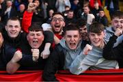 20 May 2022; Bohemians supporters celebrate their sides first goal scored by Dawson Devoy during the SSE Airtricity League Premier Division match between Bohemians and Sligo Rovers at Dalymount Park in Dublin. Photo by Michael P Ryan/Sportsfile