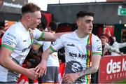 20 May 2022; Dawson Devoy of Bohemians, right, celebrates after scoring his side's first goal with team-mate Ciarán Kelly during the SSE Airtricity League Premier Division match between Bohemians and Sligo Rovers at Dalymount Park in Dublin. Photo by Michael P Ryan/Sportsfile