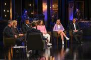 20 May 2022; The Late Late Show presenter Ryan Tubridy with guests, from left, Republic of Ireland manager Stephen Kenny, Republic of Ireland women's manager Vera Pauw, Republic of Ireland internationals Gavin Bazunu, Chloe Mustaki, Jessie Stapleton and Dara O’Shea during the FAI Centenary Late Late Show Special at RTE Studios in Dublin. Photo by Stephen McCarthy/Sportsfile