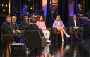 20 May 2022; The Late Late Show presenter Ryan Tubridy with guests, from left, Republic of Ireland manager Stephen Kenny, Republic of Ireland women's manager Vera Pauw and Republic of Ireland internationals Gavin Bazunu, Chloe Mustaki, Jessie Stapleton and Dara O’Shea during the FAI Centenary Late Late Show Special at RTE Studios in Dublin. Photo by Stephen McCarthy/Sportsfile