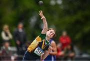 21 May 2022; Niamh O'Shea of Mercy Mounthawk Tralee, Kerry, competing in the junior girls shot put during the Irish Life Health Munster Schools Track and Field Championships at Templemore AC, in Templemore, Tipperary. Photo by Sam Barnes/Sportsfile