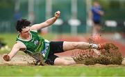 21 May 2022; Dara Looney of St Brendans College, Kerry, competing in the senior boys long jump during the Irish Life Health Munster Schools Track and Field Championships at Templemore AC, in Templemore, Tipperary. Photo by Sam Barnes/Sportsfile