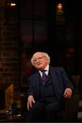20 May 2022; President of Ireland Michael D Higgins during the FAI Centenary Late Late Show Special at RTE Studios in Dublin. Photo by Stephen McCarthy/Sportsfile