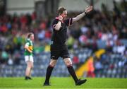 21 May 2022; Referee Patrick Smith during the Ladies Football U14 All-Ireland Platinum Final match between Cork and Kerry at Páirc Uí Rinn in Cork. Photo by Eóin Noonan/Sportsfile