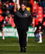20 May 2022; Derry City manager Ruaidhrí Higgins before the SSE Airtricity League Premier Division match between Derry City and Dundalk at The Ryan McBride Brandywell Stadium in Derry. Photo by Ben McShane/Sportsfile