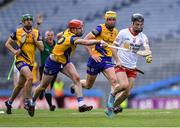 21 May 2022; Ruairí Slane of Tyrone in action against Daniel Glynn of Roscommon during the Nickey Rackard Cup Final match between Roscommon and Tyrone at Croke Park in Dublin. Photo by Piaras Ó Mídheach/Sportsfile