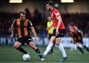 20 May 2022; Will Patching of Derry City and Greg Sloggett of Dundalk during the SSE Airtricity League Premier Division match between Derry City and Dundalk at The Ryan McBride Brandywell Stadium in Derry. Photo by Ben McShane/Sportsfile