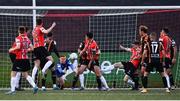 20 May 2022; Dundalk goalkeeper Nathan Shepperd gathers a loose ball during the SSE Airtricity League Premier Division match between Derry City and Dundalk at The Ryan McBride Brandywell Stadium in Derry. Photo by Ben McShane/Sportsfile