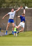 21 May 2022; Darragh Fitzgerald of Wicklow in action against Dermot Ryan of Waterford during the Tailteann Cup Preliminary Round match between Wicklow and Waterford at County Grounds in Aughrim, Wicklow. Photo by Daire Brennan/Sportsfile