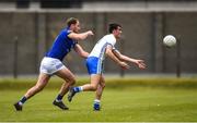 21 May 2022; Stephen Curry of Waterford in action against Dean Healy of Wicklow during the Tailteann Cup Preliminary Round match between Wicklow and Waterford at County Grounds in Aughrim, Wicklow. Photo by Daire Brennan/Sportsfile
