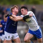 21 May 2022; Darragh Corcoran of Waterford in action against Darragh Fitzgerald of Wicklow during the Tailteann Cup Preliminary Round match between Wicklow and Waterford at County Grounds in Aughrim, Wicklow. Photo by Daire Brennan/Sportsfile