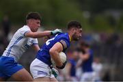 21 May 2022; Malachy Stone of Wicklow in action against Jordan O’Sullivan of Waterford during the Tailteann Cup Preliminary Round match between Wicklow and Waterford at County Grounds in Aughrim, Wicklow. Photo by Daire Brennan/Sportsfile