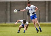 21 May 2022; Jason Curry of Waterford bounces the ball over team-mate Liam Fennell during the Tailteann Cup Preliminary Round match between Wicklow and Waterford at County Grounds in Aughrim, Wicklow. Photo by Daire Brennan/Sportsfile