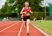 21 May 2022; Rachel O'Flynn of Loreto Fermoy, Cork, on her way to winning the junior girls 1500m during the Irish Life Health Munster Schools Track and Field Championships at Templemore AC, in Templemore, Tipperary. Photo by Sam Barnes/Sportsfile