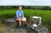 24 May 2022; Jennifer Dunne of Dublin poses for a portrait with the Brendan Martin cup at the Knowth megalithic passage-tomb site in County Meath. TG4 has today announced a five-year extension of their sponsorship of the All-Ireland Ladies Football inter-county championships, with the new deal set to last until the conclusion of the 2027 season. The 2022 TG4 All-Ireland Ladies Football Championships get underway next Sunday, May 29, with the first round of Intermediate Fixtures, and will conclude on Sunday, July 31, when the winners of the Junior, Intermediate & Senior Championships will be revealed. 13 Championship games will be broadcast exclusively live by TG4 throughout the season, with the remaining 47 games available to view on the LGFA and TG4’s dedicated online platform: https://page.inplayer.com/lgfaseason2022/tg4.html In addition, the TG4 Leinster Senior Final between Dublin and Meath will also be televised live by TG4 from Croke Park next Saturday, May 28. #ProperFan . Photo by Brendan Moran/Sportsfile
