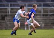 21 May 2022; Kevin Quinn of Wicklow in action against Liam Fennell of Waterford during the Tailteann Cup Preliminary Round match between Wicklow and Waterford at County Grounds in Aughrim, Wicklow. Photo by Daire Brennan/Sportsfile