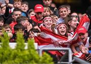 21 May 2022; Tyrone supporters after their side's victory in the Nickey Rackard Cup Final match between Roscommon and Tyrone at Croke Park in Dublin. Photo by Piaras Ó Mídheach/Sportsfile