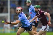 21 May 2022; Paddy Smith of Dublin in action against Cianan Fahy of Galway during the Leinster GAA Hurling Senior Championship Round 5 match between Galway and Dublin at Pearse Stadium in Galway. Photo by Ray Ryan/Sportsfile