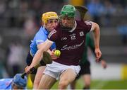 21 May 2022; Cianan Fahy of Galway in action against Daire Gray of Dublin during the Leinster GAA Hurling Senior Championship Round 5 match between Galway and Dublin at Pearse Stadium in Galway. Photo by Ray Ryan/Sportsfile