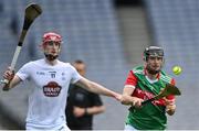 21 May 2022; Keith Higgins of Mayo in action against James Burke of Kildare during the Christy Ring Cup Final match between Kildare and Mayo at Croke Park in Dublin. Photo by Piaras Ó Mídheach/Sportsfile