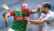 21 May 2022; Joseph McManus of Mayo in action against Niall Ó Muineacháin of Kildare during the Christy Ring Cup Final match between Kildare and Mayo at Croke Park in Dublin. Photo by Piaras Ó Mídheach/Sportsfile