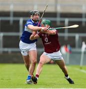 21 May 2022; Niall O'Brien of Westmeath in action against Padraic Dunne of Laois during the Leinster GAA Hurling Senior Championship Round 5 match between Laois and Westmeath at MW Hire O’Moore Park in Portlaoise, Laois. Photo by Michael P Ryan/Sportsfile