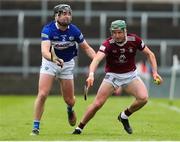 21 May 2022; Niall O'Brien of Westmeath in action against Padraic Dunne of Laois during the Leinster GAA Hurling Senior Championship Round 5 match between Laois and Westmeath at MW Hire O’Moore Park in Portlaoise, Laois. Photo by Michael P Ryan/Sportsfile