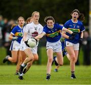 21 May 2022; Katie Ray of Kildare is tackled by Louise McGrath  of Tipperary during the Ladies Football U14 All-Ireland Gold Final match between Kildare and Tipperary at Crettyard GAA in Laois. Photo by Ray McManus/Sportsfile